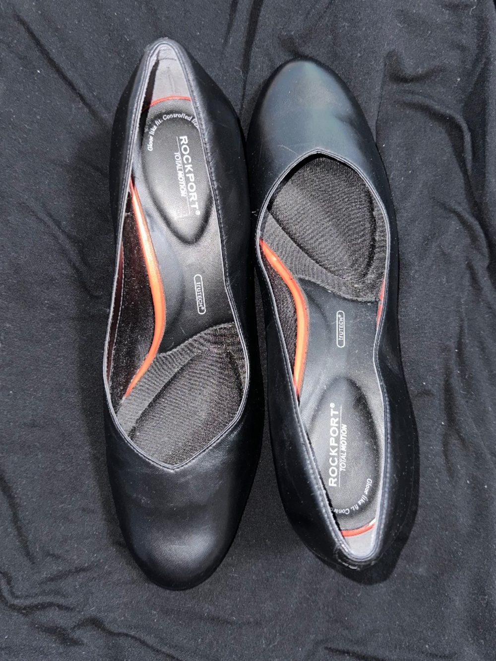 Rockport Total Motion TruTech Black Leather Pumps Sz 8W / EU 41 – New